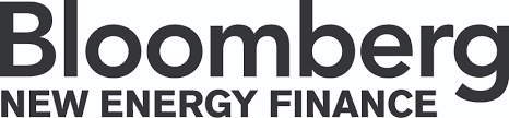 Logo of Bloomberg New Energy Finance in bold black font on a white background.