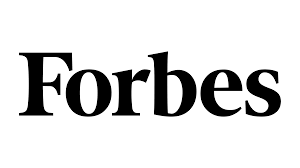 The image shows the logo of Forbes, with the word "Forbes" in bold, black serif font on a white background.