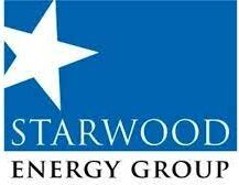 Logo of Starwood Energy Group featuring a white star on a blue background above the text "Starwood Energy Group.