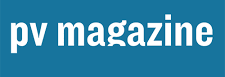 Logo of "pv magazine" in white text on a blue background.